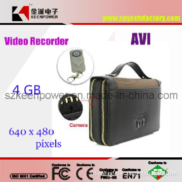 4GB Memory Multifunctional Briefcase Bag Camera Digital Video Recorder with Remote Controlle